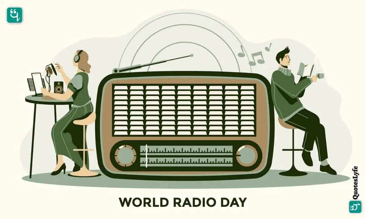 Мировое радио. World Radio Day vector.