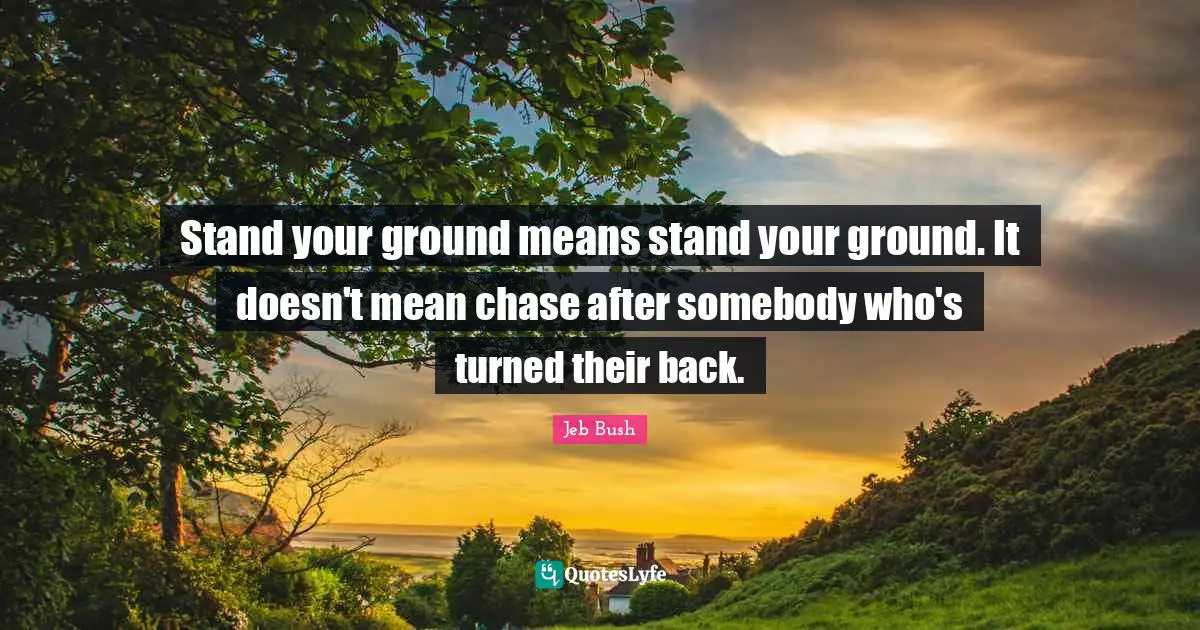 Stand Your Ground Means Stand Your Ground It Doesn t Mean Chase After 