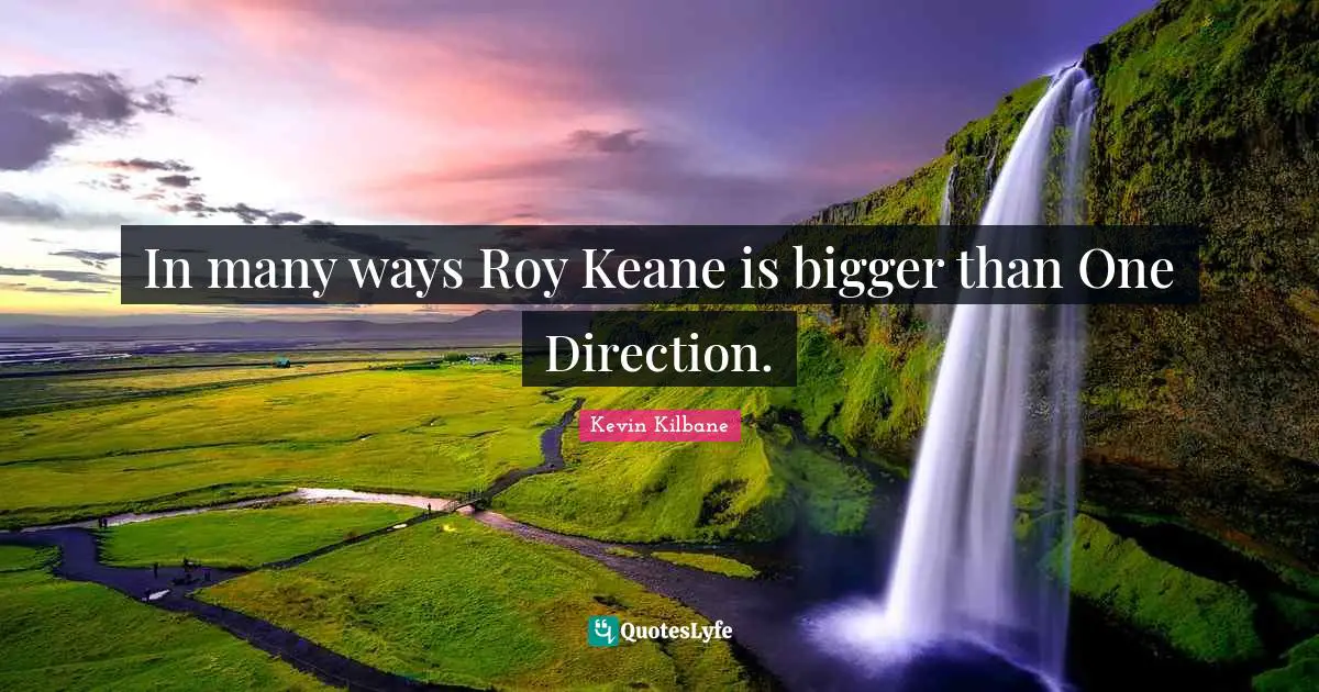 In Many Ways Roy Keane Is Bigger Than One Direction Quote By Kevin 