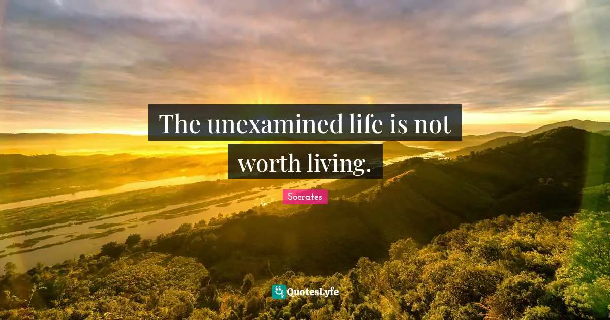 The Unexamined Life Is Not Worth Living Quote By Socrates QuotesLyfe